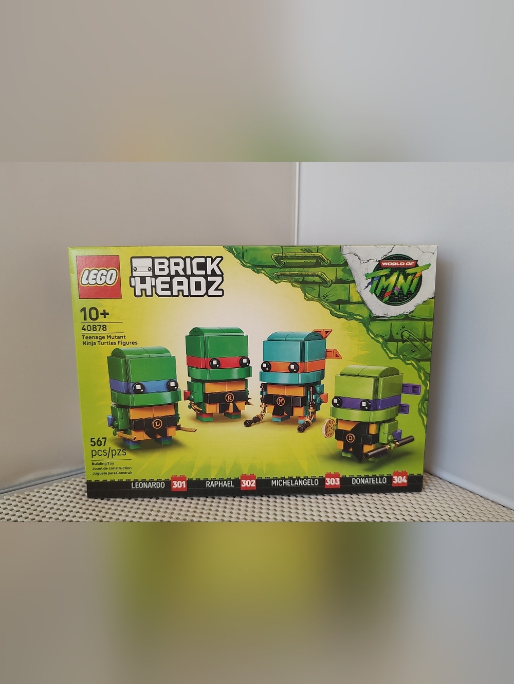 Lego 40878 Teenage Mutant Ninja Turtles Figures Brick Headz NWT Building Toy Set